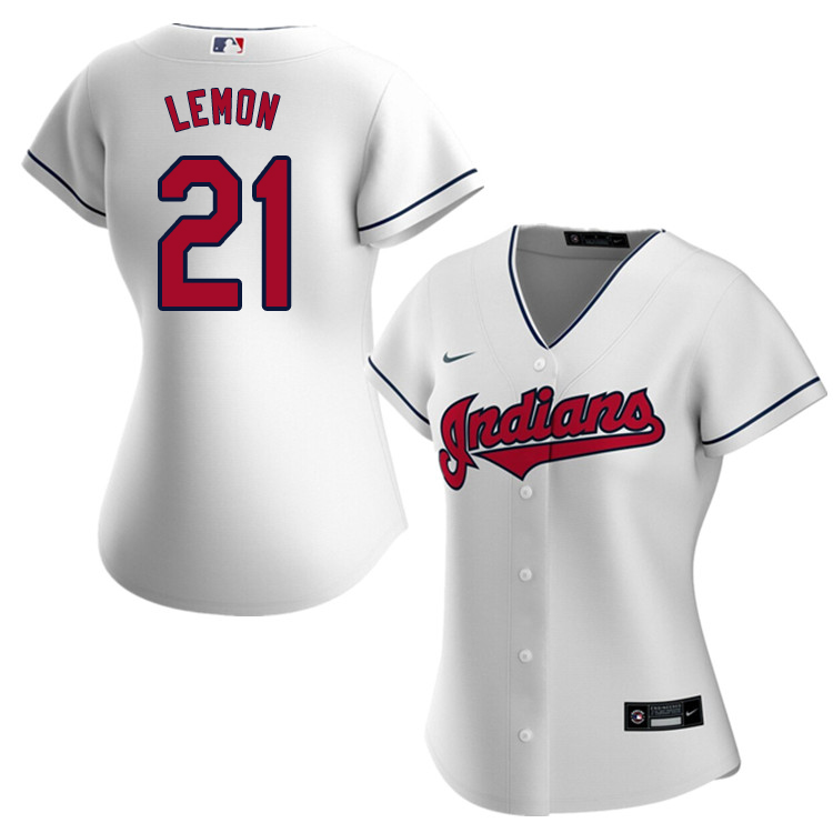 Nike Women #21 Bob Lemon Cleveland Indians Baseball Jerseys Sale-White